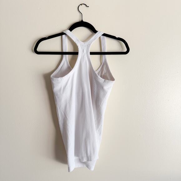 Lululemon White Ebb to Street Ribbed Tank II Size 8 Yoga Workout Athleisure - Picture 6 of 8